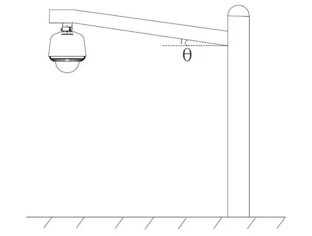 球機立桿支架安裝示意圖 球機立桿支架安裝示意圖